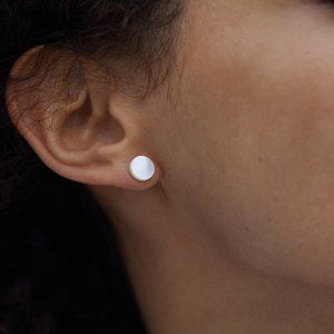 NEW 18K gold plated sterling silver mother of pearl earrings,fashionable,elegant